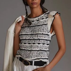 Pilcro Ruffle Sweater Tank